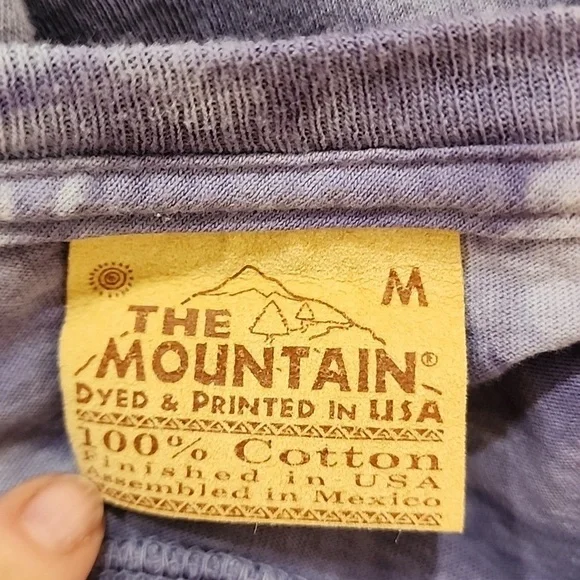 The Mountain 10 Kittens Classic Cotton T-Shirt Unisex size Medium Tie Dye Purple - Picture 8 of 10